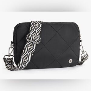 Telena | Quilted Crossbody Shoulder Puffer Lightweight Black Bag | NWOT NEW